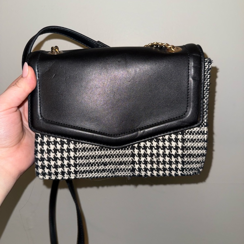 Target Black and White Houndstooth Crossbody Bag